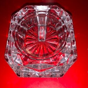 Beautiful Leaning Tilted Crystal Ashtray